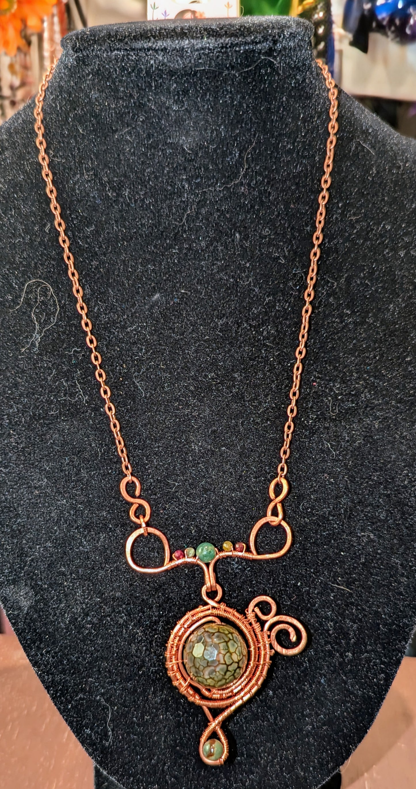 Copper and Gemstone necklace