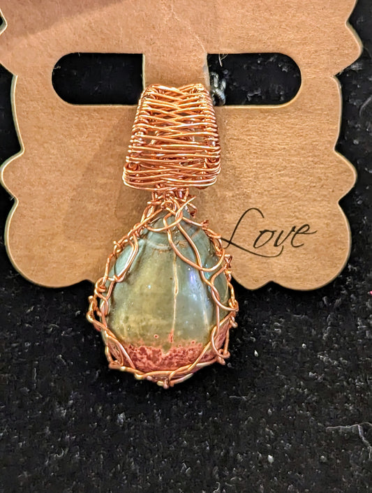 Picture jasper natural stone pendant