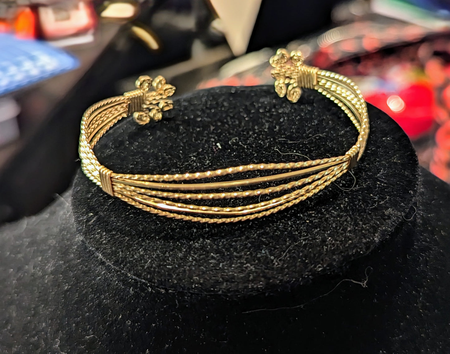 14 k Gold filled wire cuff bracelet